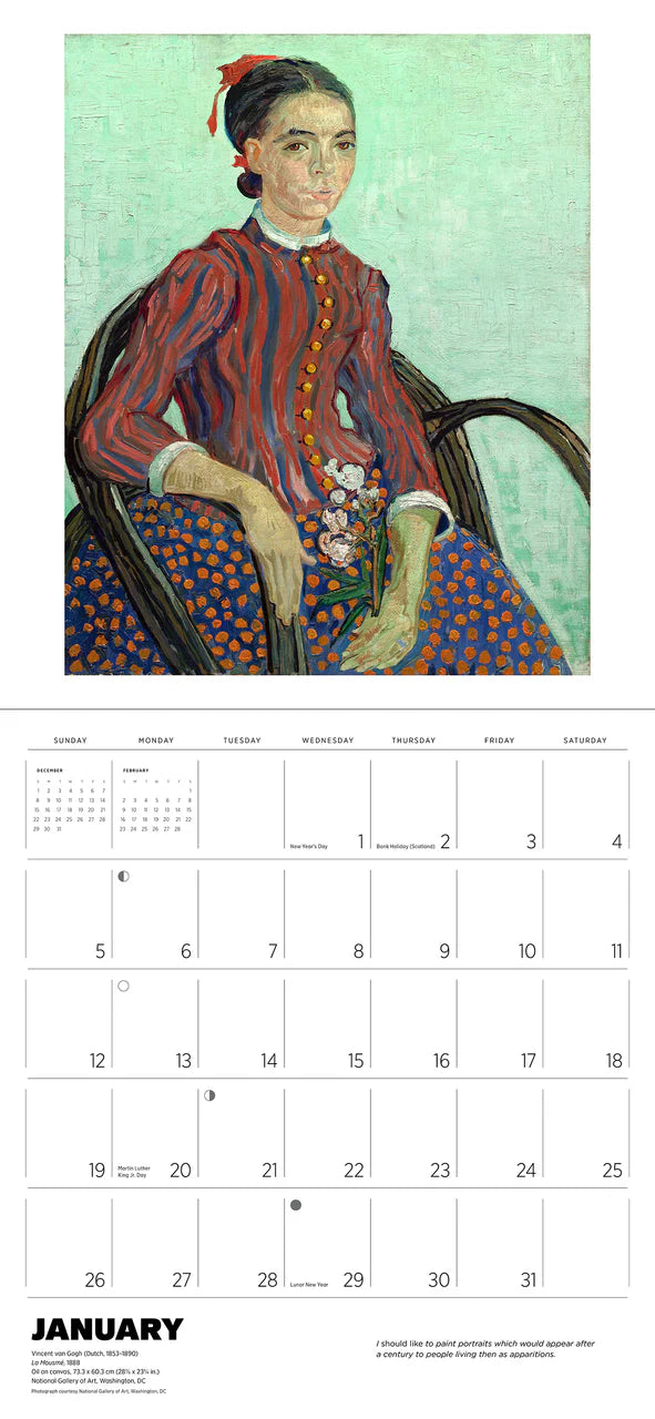 Vincent van Gogh 2025 Wall Calendar