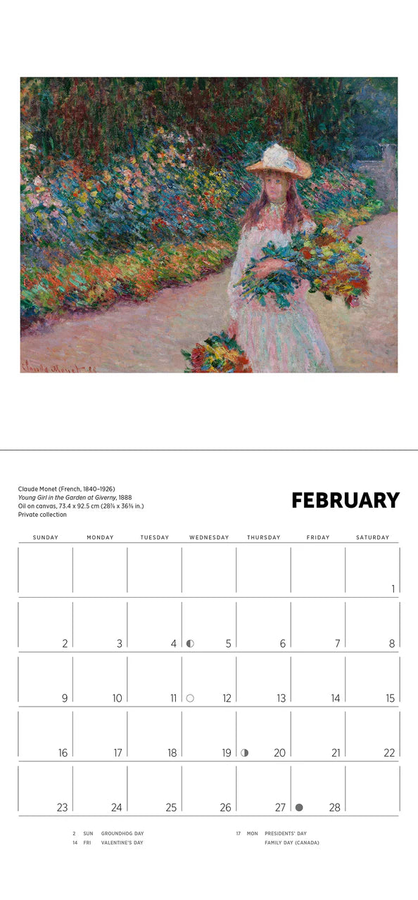 Claude Monet 2025 Mini Wall Calendar