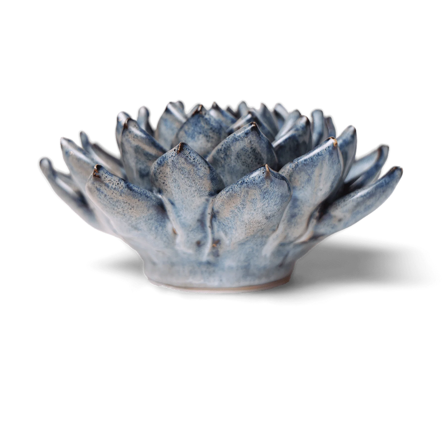 Ceramic Flower Wall Art Collection 6 Succulent Blue