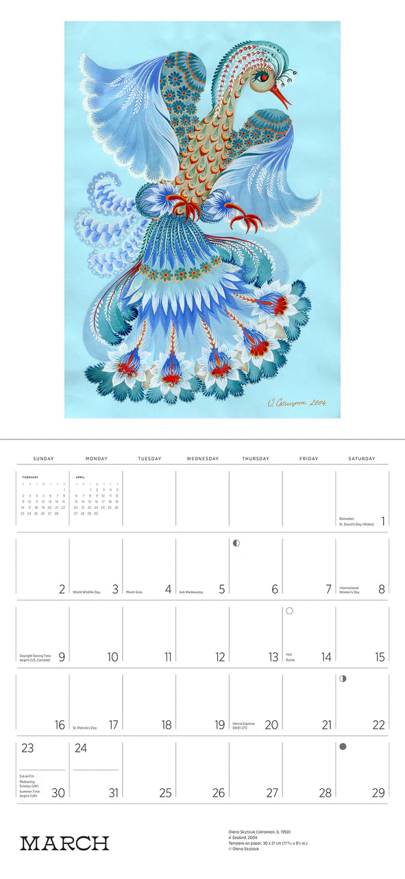 Fantasia: Art by Marfa Tymchenko, Olena Skytsiuk, and Olena Kulyk 2025 Wall Calendar