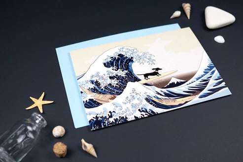 Dachshunds Wave Birthday Card