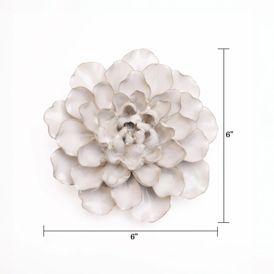 Ceramic Flower Wall Art Collection 13 White Flower