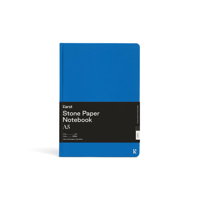Karst A5 Hardcover Notebook Lined: Bolt Bue