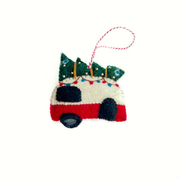 Camper Ornament, Felt Wool