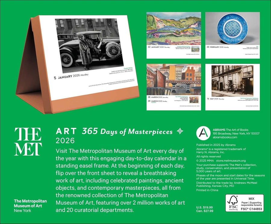 Art: 365 Days of Masterpieces Desk Calendar 2026