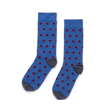 Zkano Retro Dots Men's Crew Socks Royal