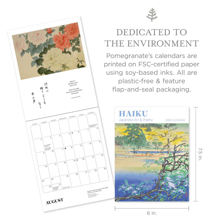 Haiku: Japanese Art and Poetry 2026 Mini Wall Calendar