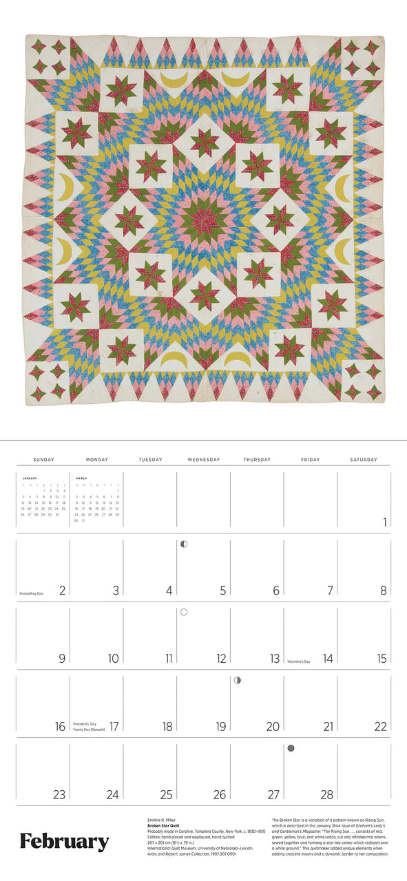 Antique Quilts 2025 Wall Calendar