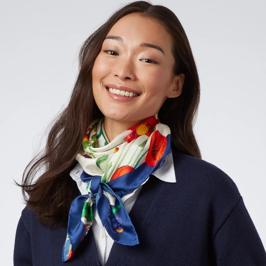 The Met Cloisters Garden Square Silk Scarf