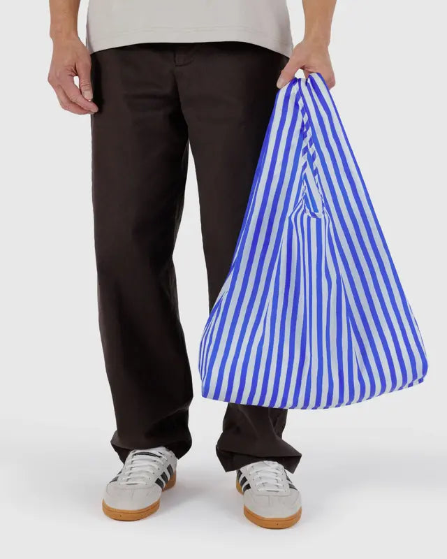 BAGGU Blue Painted Stripe