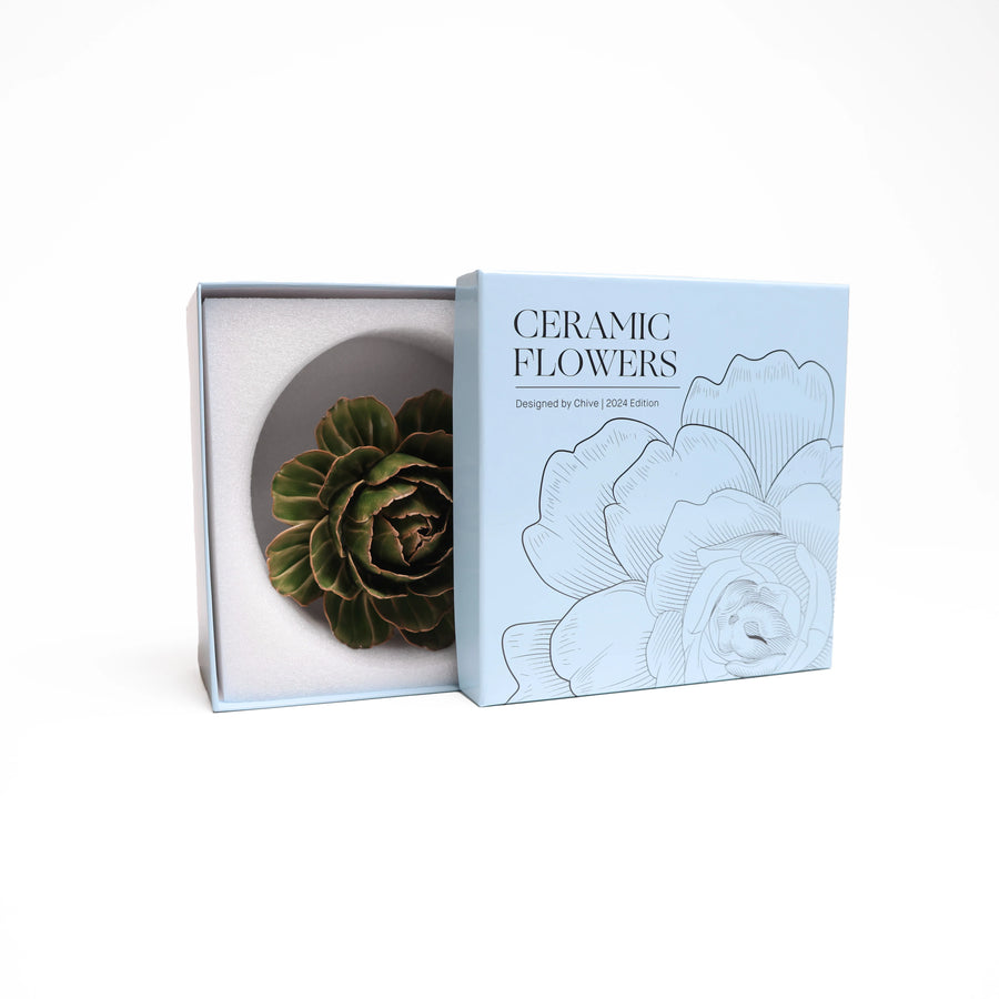 Ceramic Flower Wall Art Collection 13 Green Mofo