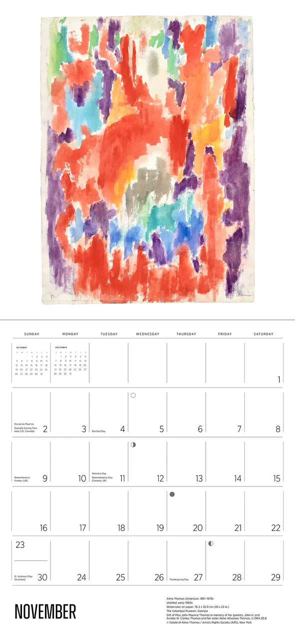 Alma Thomas 2025 Wall Calendar