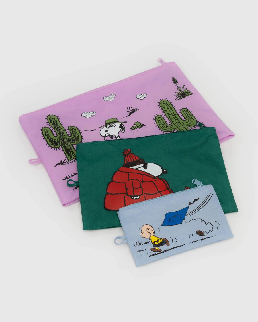 BAGGU Peanuts Go Pouch Set