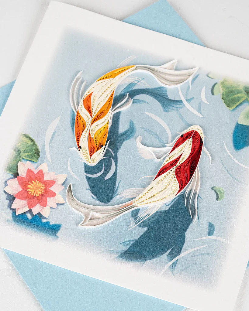 Quilling Card Koi Fish