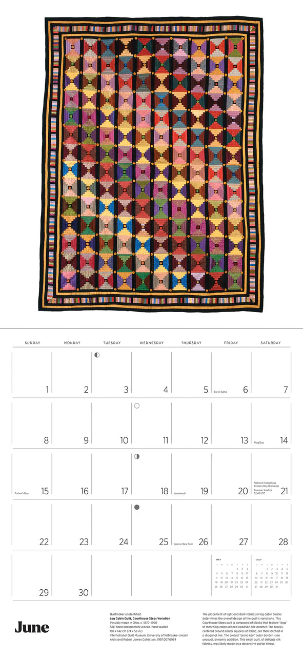 Antique Quilts 2025 Wall Calendar