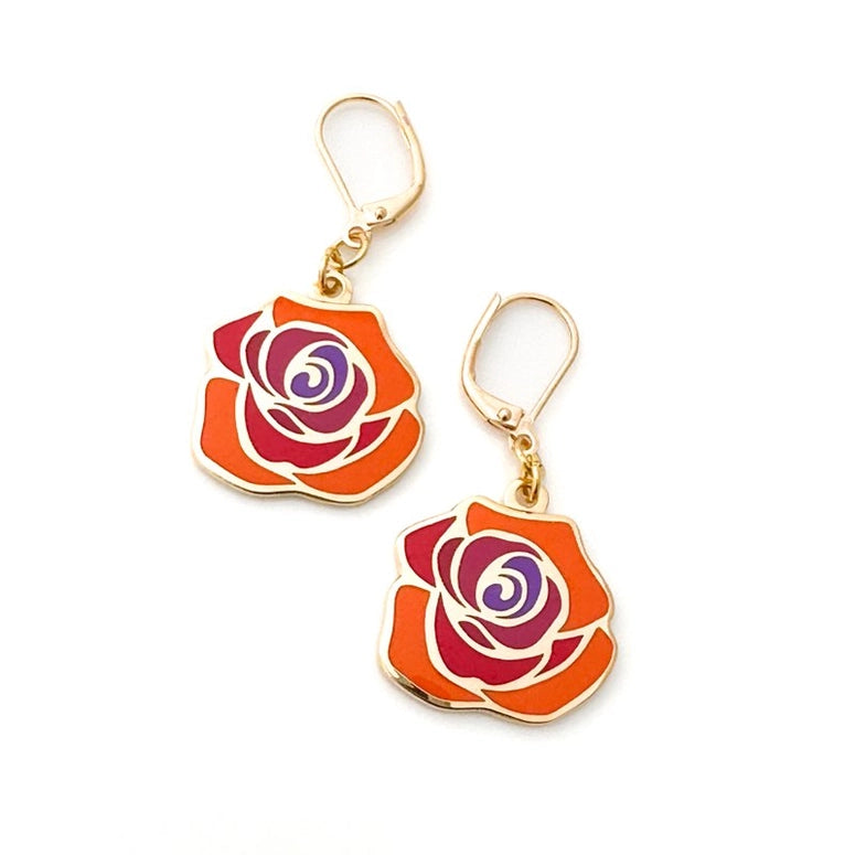 Posy Earrings Orange