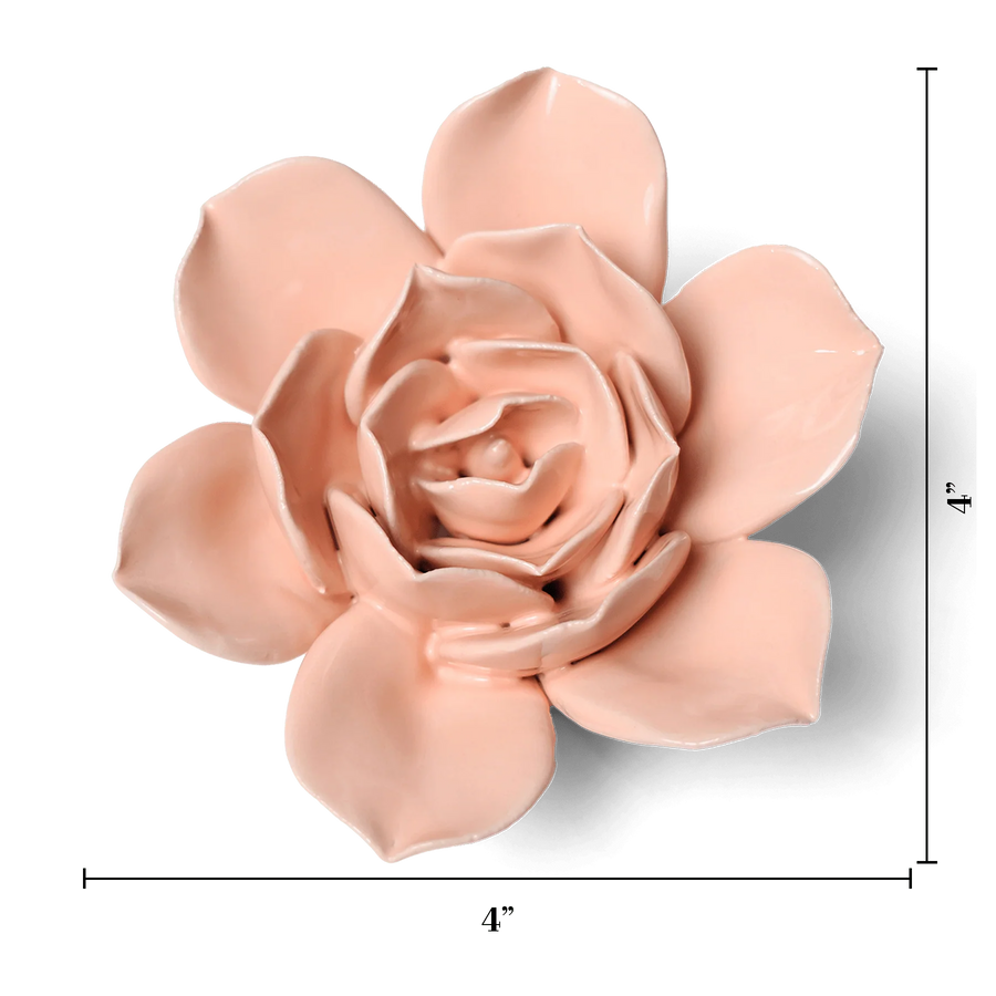 Ceramic Flower Wall Art Collection 6 Flower Pink