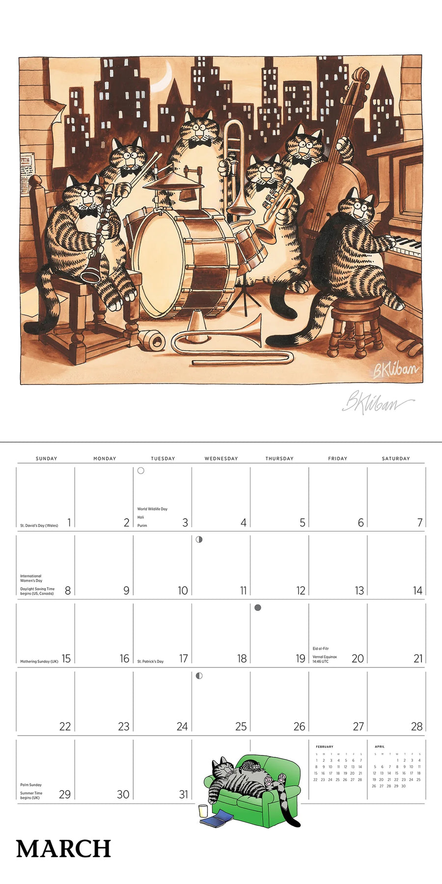 B. Kliban: CatCalendar 2026 Wall Calenda
