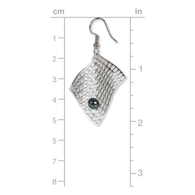 Diamond Armchair Black Earrings