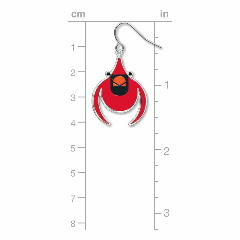 Charley Harper Cardinal Earrings