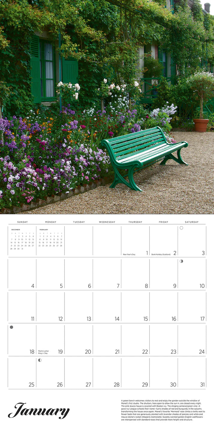 Monet’s Passion: The Gardens at Giverny 2026 Wall Calendar