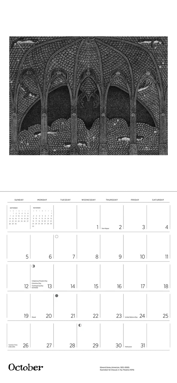 Edward Gorey: Centennial Edition 2025 Wall Calendar