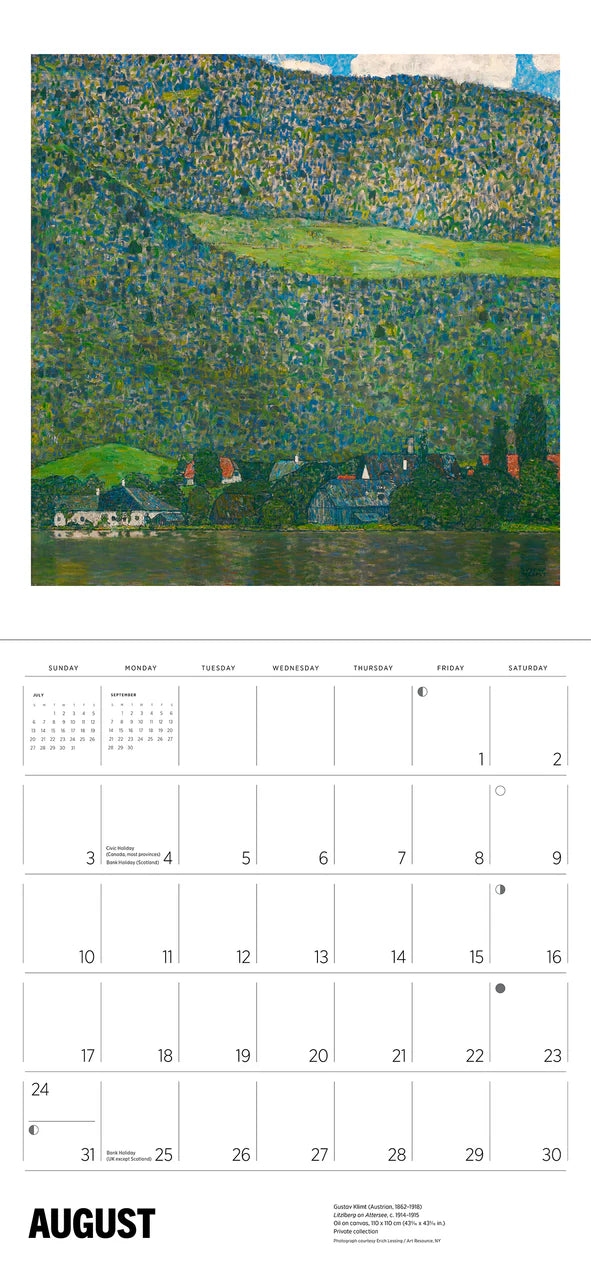 Gustav Klimt 2025 Wall Calendar