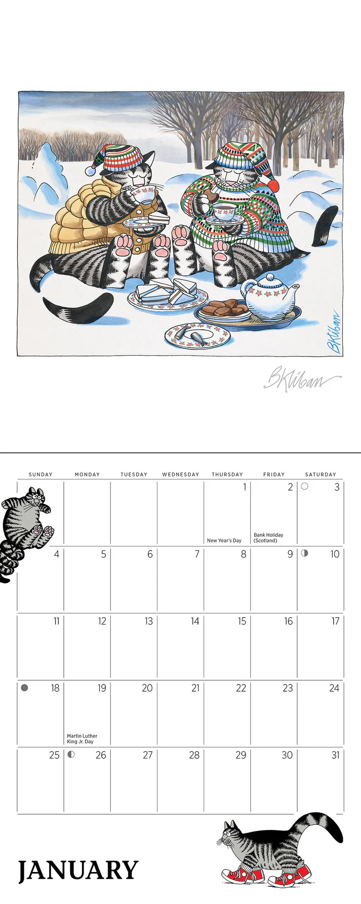 B. Kliban: CatCalendar 2026 Mini Wall Calendar