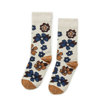 Zkano Boho Blossoms Women's Crew Socks Wheat