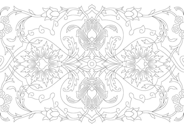 Postcard Coloring Book Arabian Designs