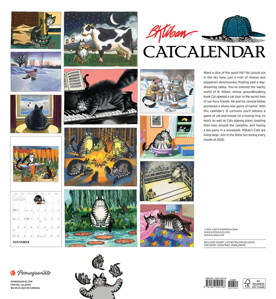 B. Kliban: CatCalendar 2025 Wall Calendar