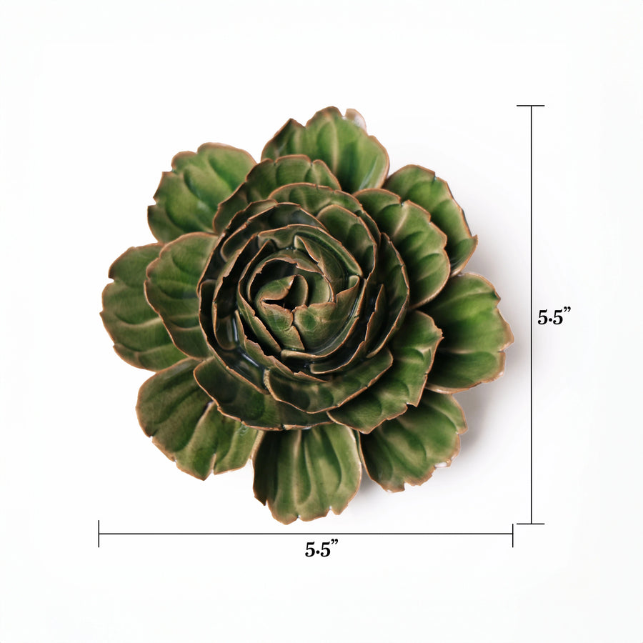 Ceramic Flower Wall Art Collection 13 Green Mofo