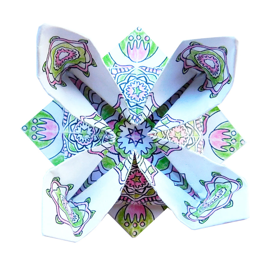 Mandala Coloring Origami - Lotus