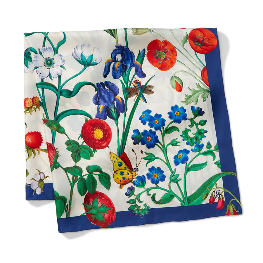 The Met Cloisters Garden Square Silk Scarf