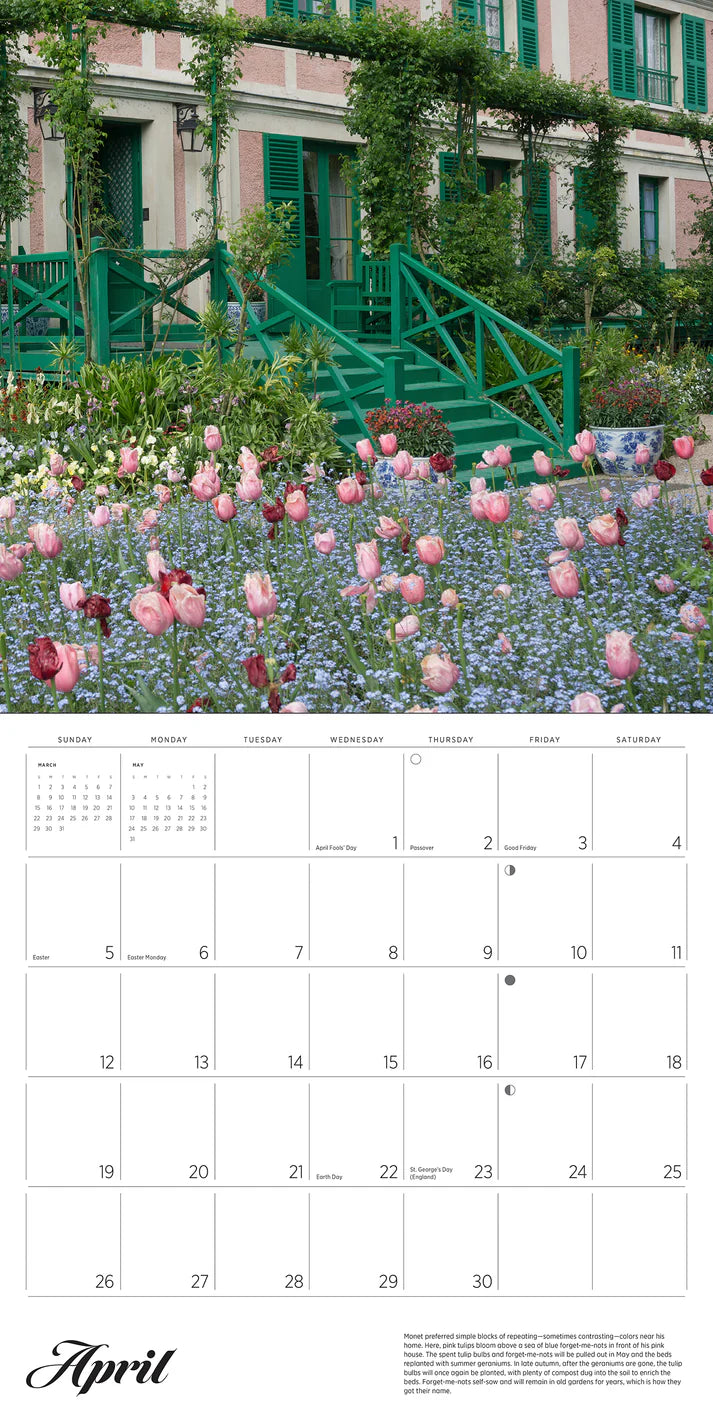 Monet’s Passion: The Gardens at Giverny 2026 Wall Calendar