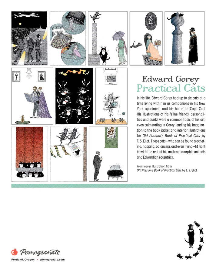 Edward Gorey: Practical Cats 2026 Mini Wall Calendar