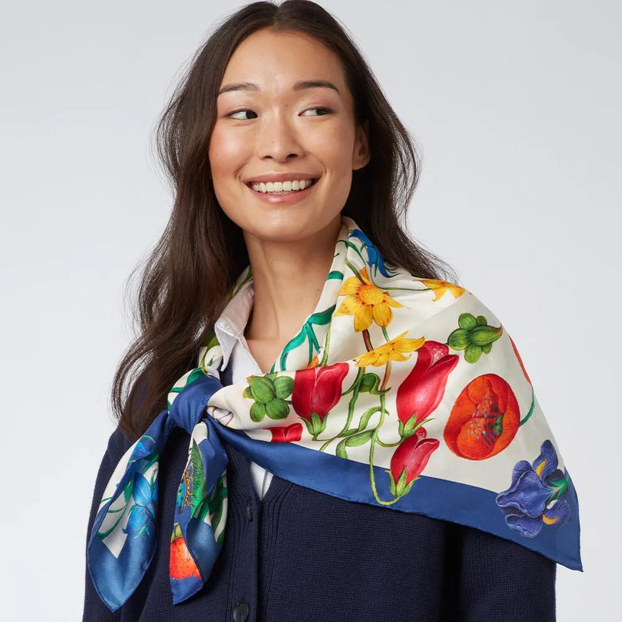 The Met Cloisters Garden Square Silk Scarf