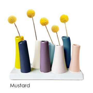 Pooley Bud Vase For Flowers: Mustard