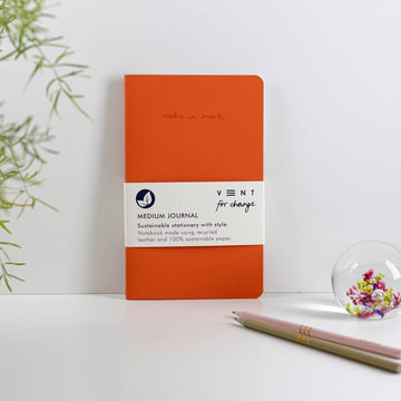 VENT Medium Journal Recycled Leather - Orange