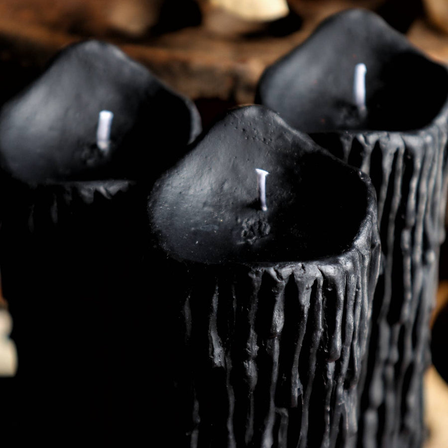 Black Witchy Drip Pillar