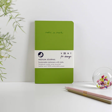 VENT Medium Journal Recycled Leather - Green