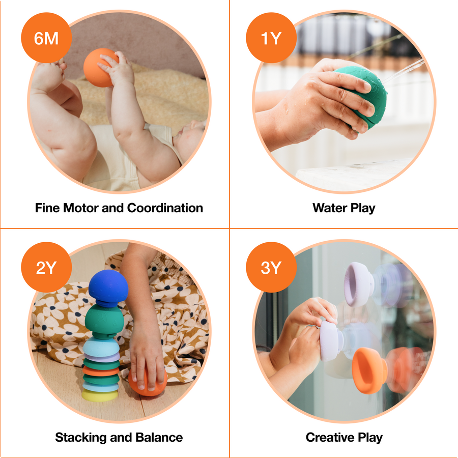 B is for ball® - 2-Ball Set: Orange & Lilac