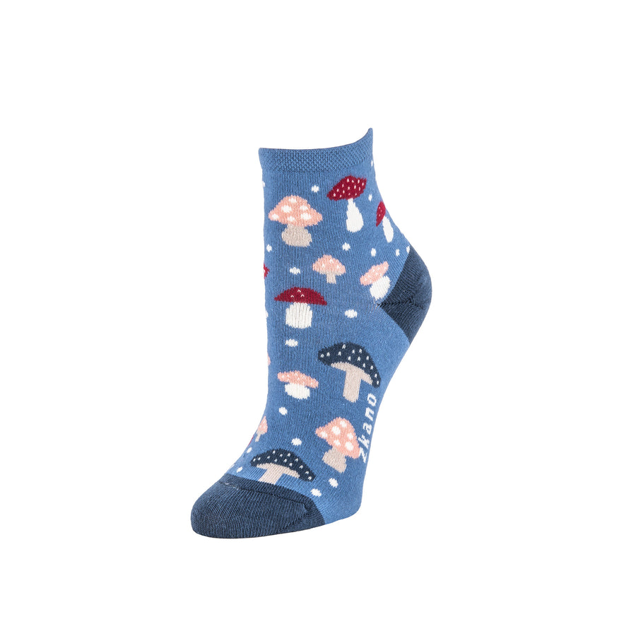 Zkano Women's Socks Merry Mushroom Cornflower