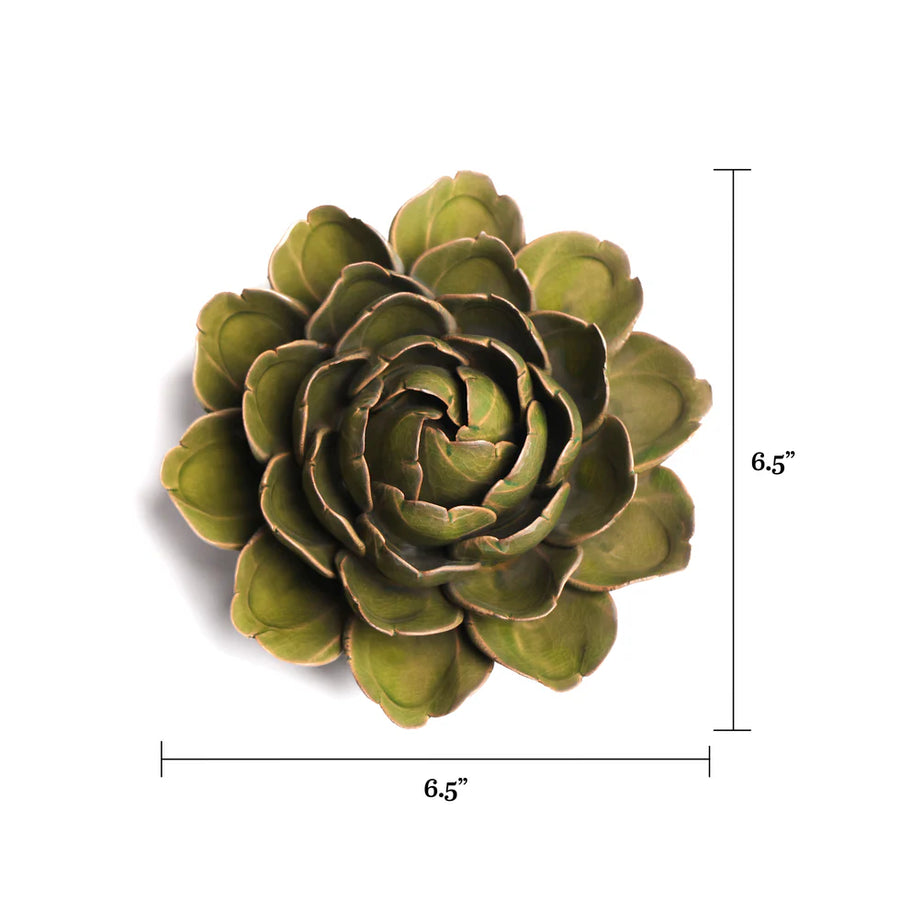 Ceramic Flower Wall Art Collection 11 Mofo Green