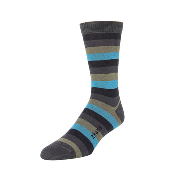 Zkano Men's Socks Multi-Stripe Black