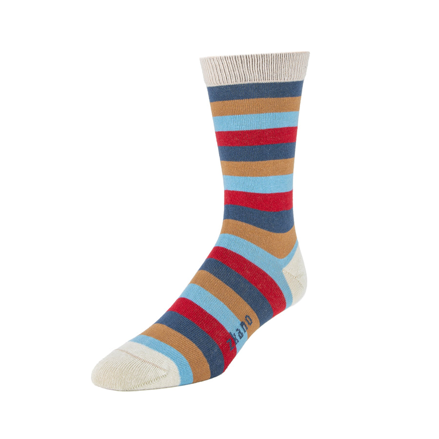 Zkano Men's Socks Multi-Stripe Navy