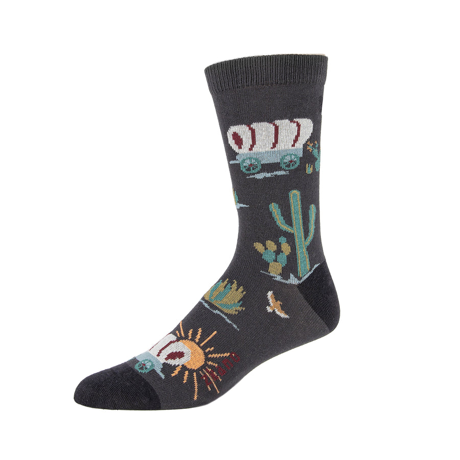 Zkano Men's Socks Old West Charcoal