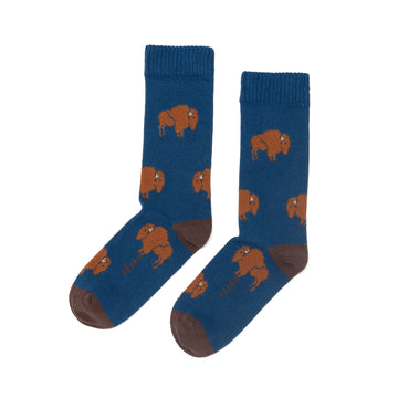 men's on the range - organic cotton socks crew - deep blue