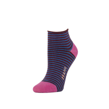 women's rosette - organic cotton socks anklet - garnet