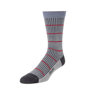Zkano Men's Socks Shadow Stripe Steel
